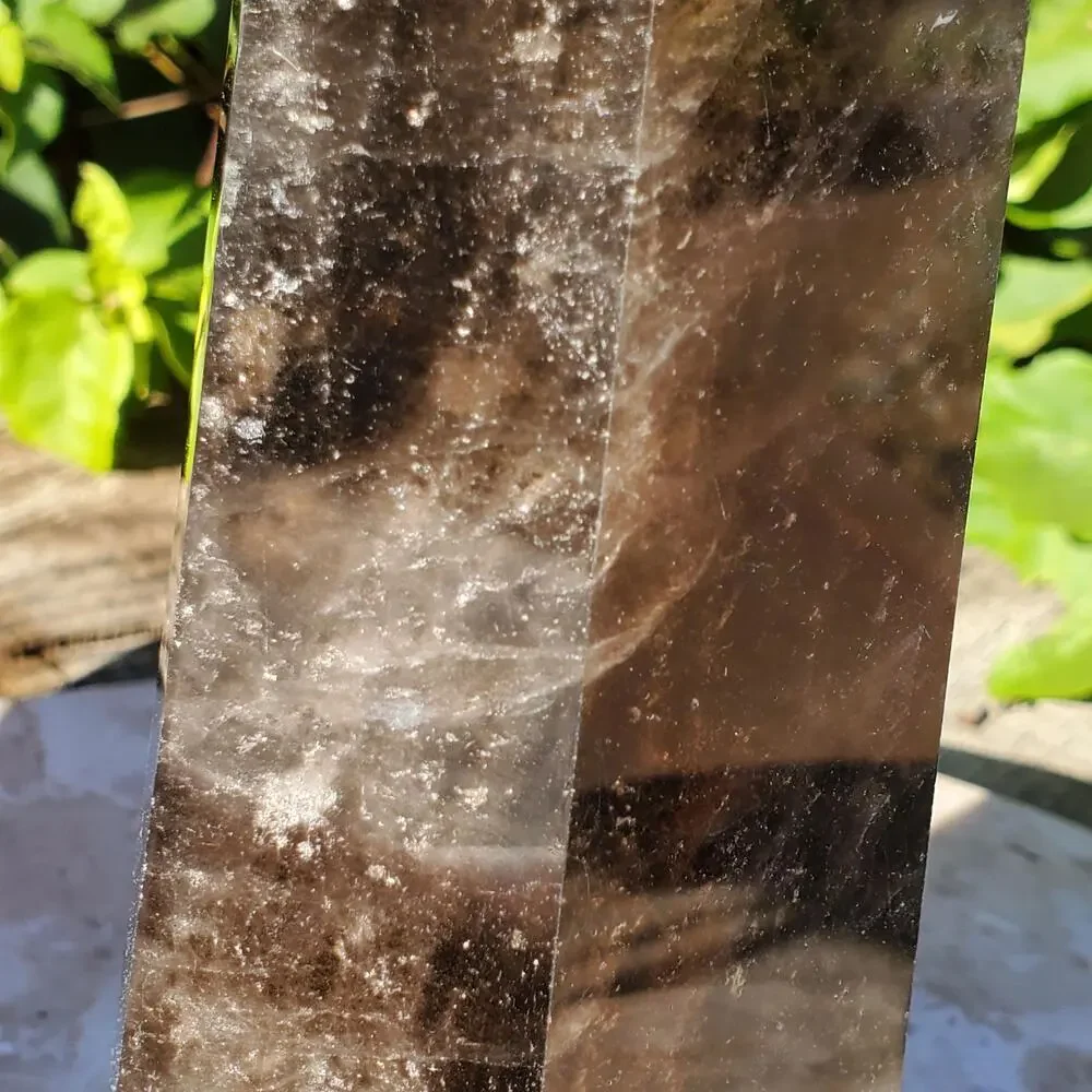 XL Black Rose Quartz Crystal Tower Point | 1460 Grams